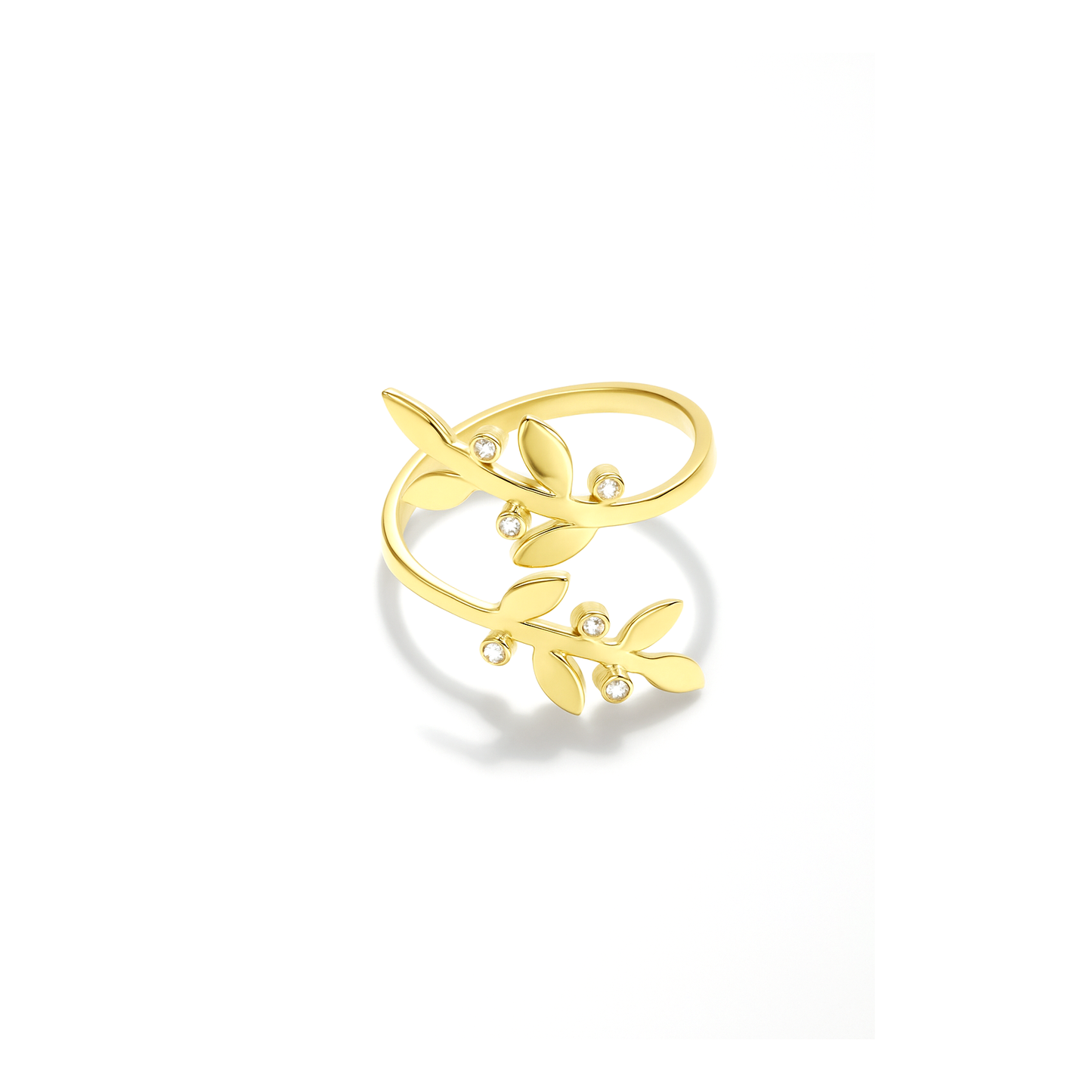 Double Leaves & Blossoms Ring