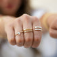 Double Line Cropped Ring