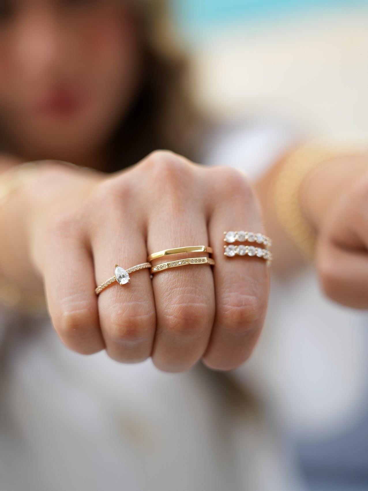 Double Line Cropped Ring