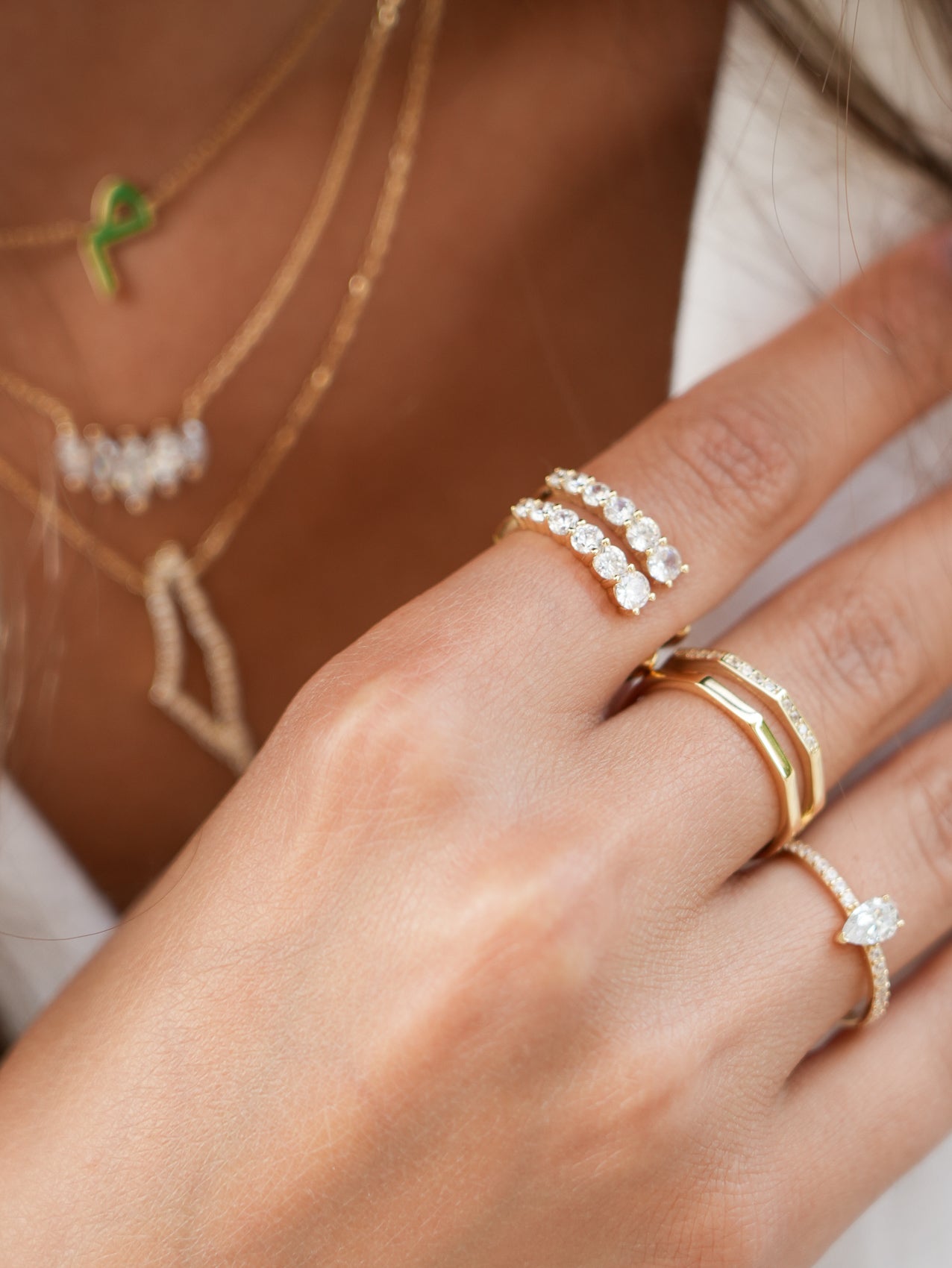 Double Line Cropped Ring