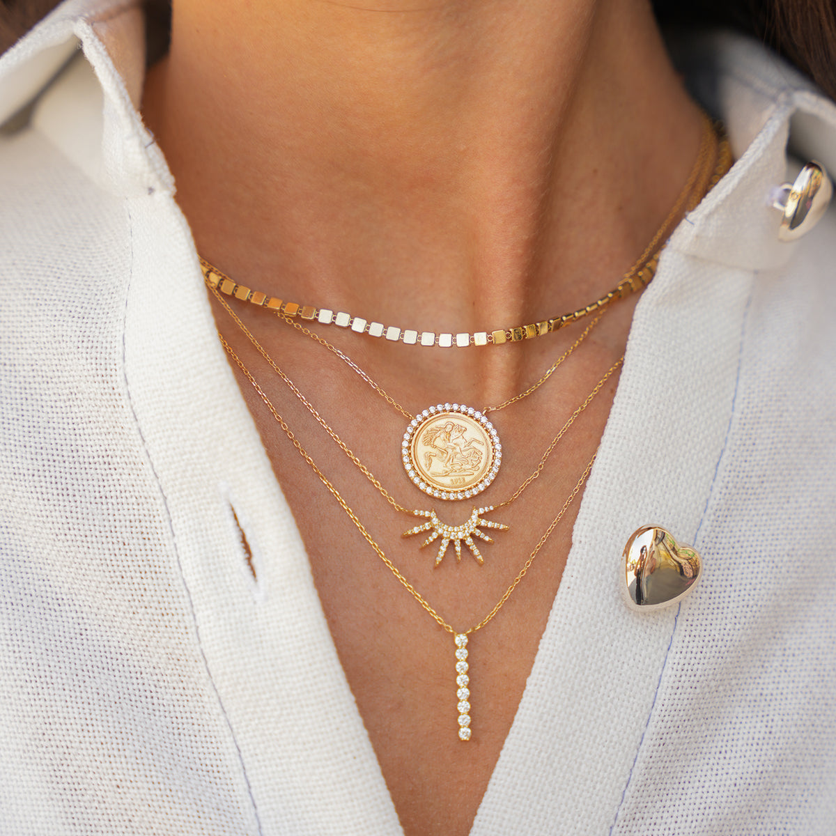 Square Chain Necklace