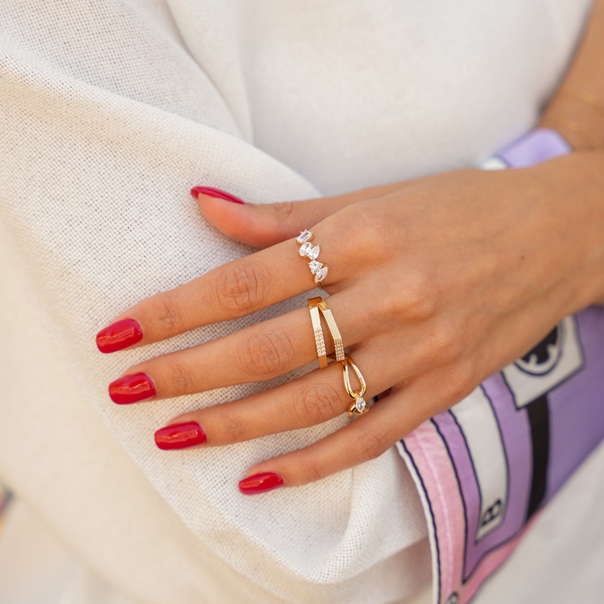 Marquise Loop Ring