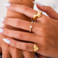 Pear Stone Open Ring