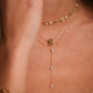 Triple Marquise Lariat Necklace