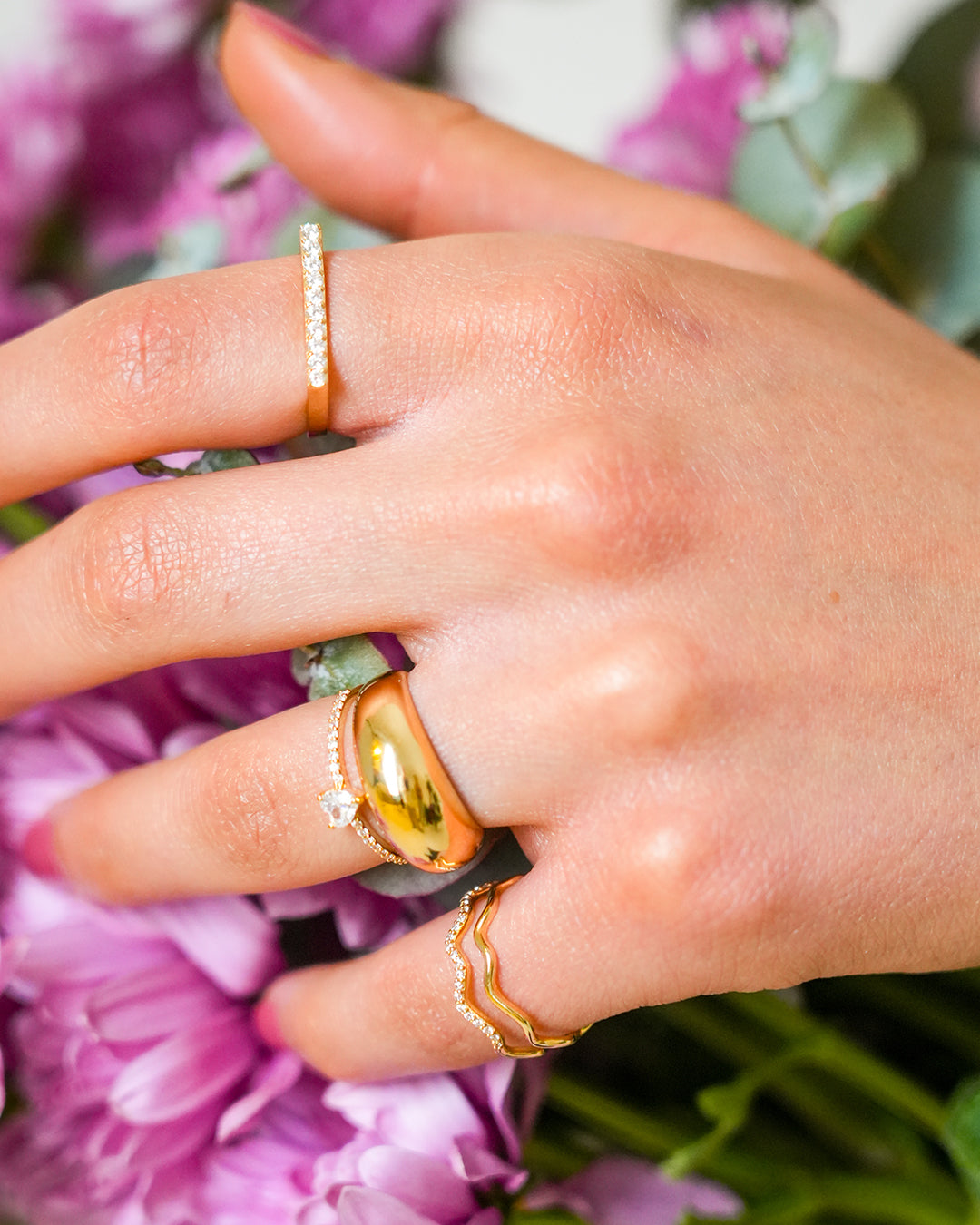 Double Wavy Ring