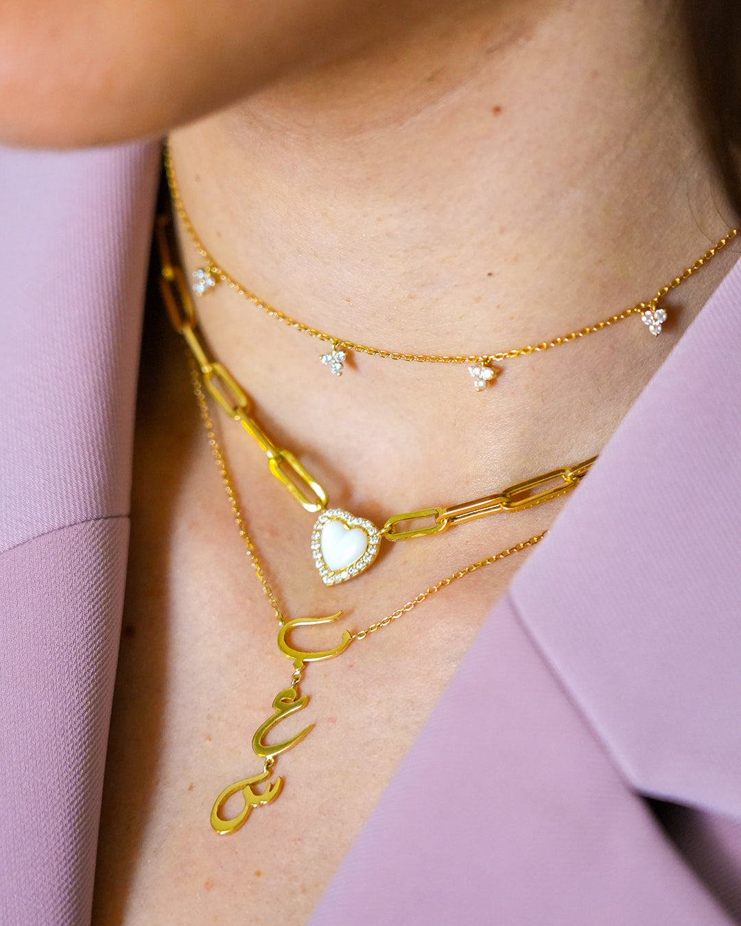 Vertical Letters Necklace