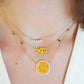 Five Bezel Stones Necklace
