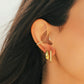 Studded Rounded Rectangle Hoops 3.0