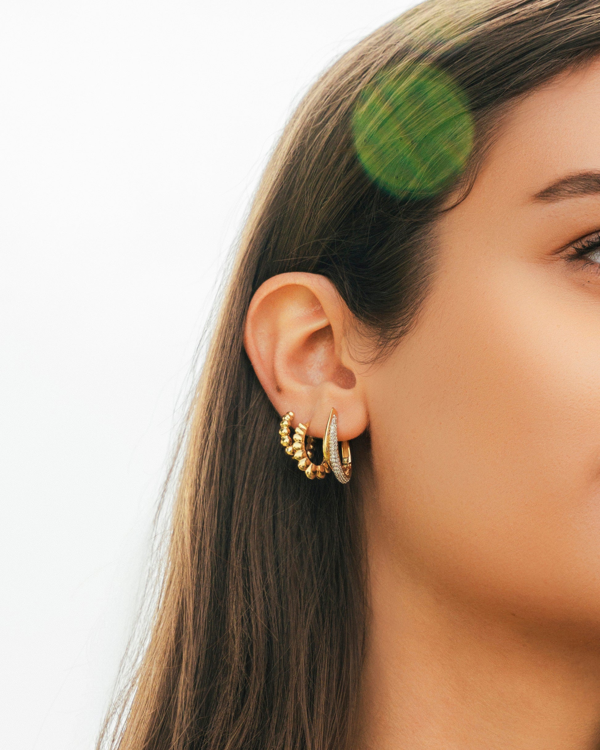 Bubbles Hoops | 18-karat gold. Bubbles Hoops | 18-karat gold.