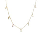 Double Round Stone Drop Necklace
