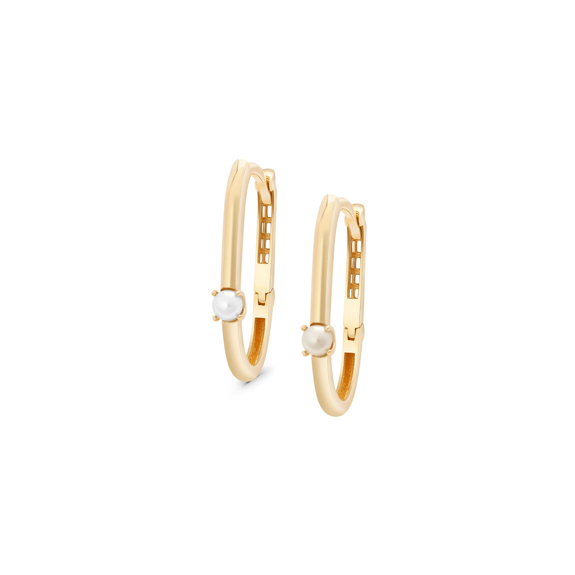 Long Hoops with Pearl