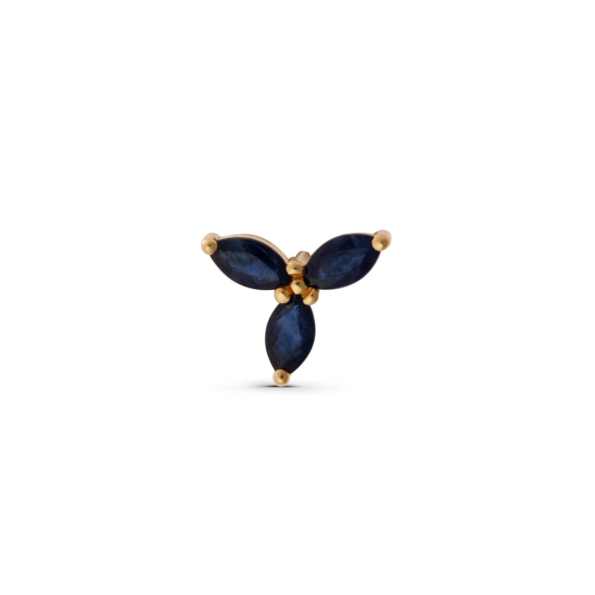 Sapphire Open Flower Stud
