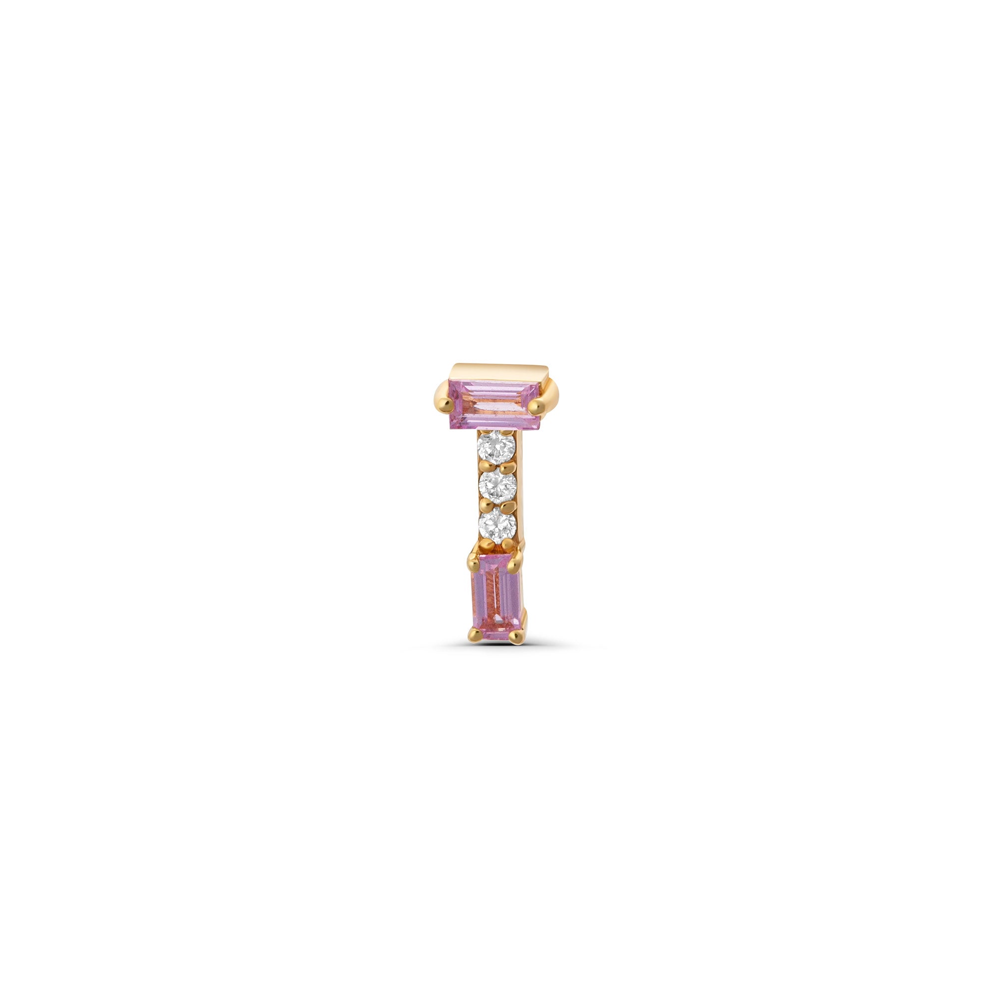 Diamond and Tourmaline Column Stud
