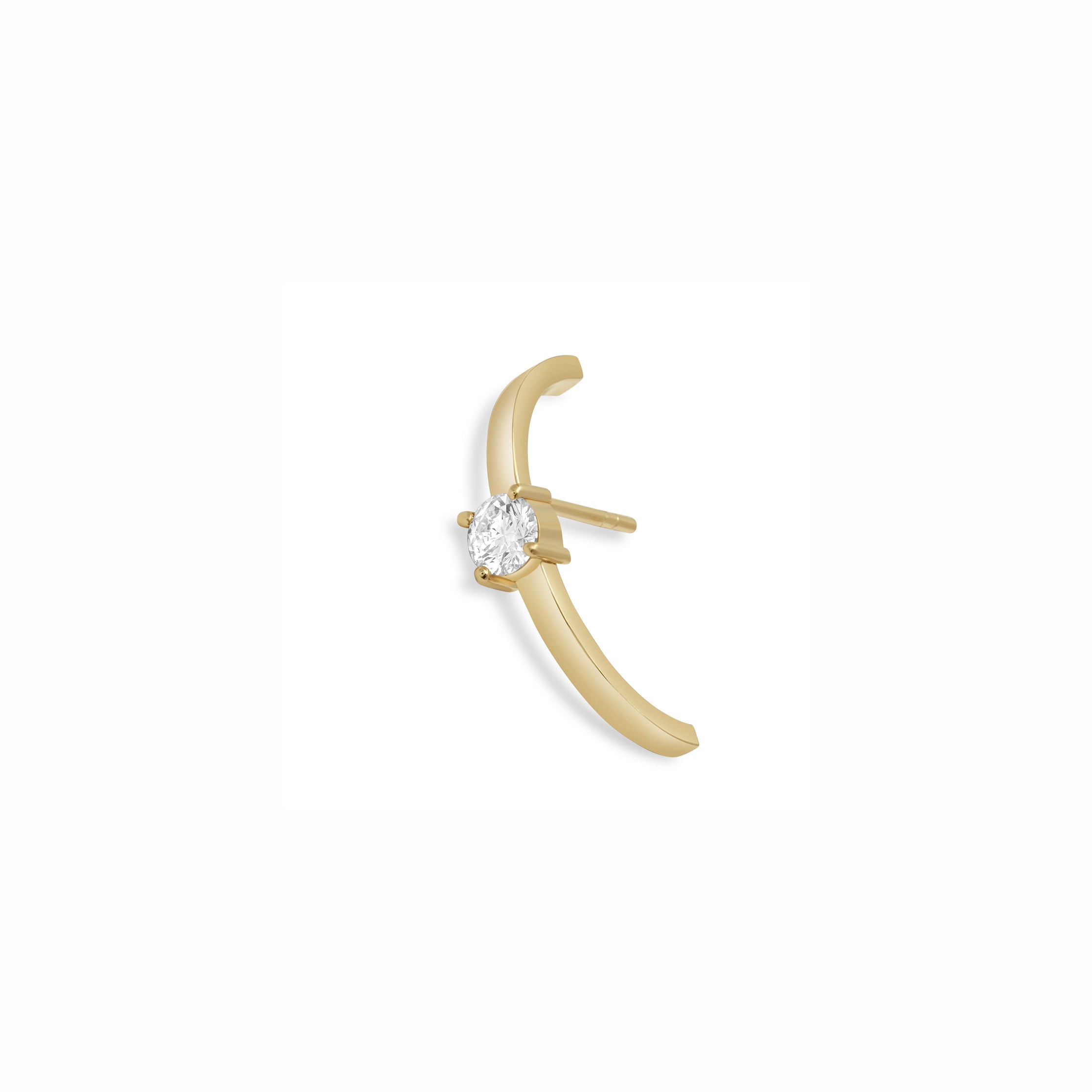 Lab Grown Round Ear Lobe Cuff