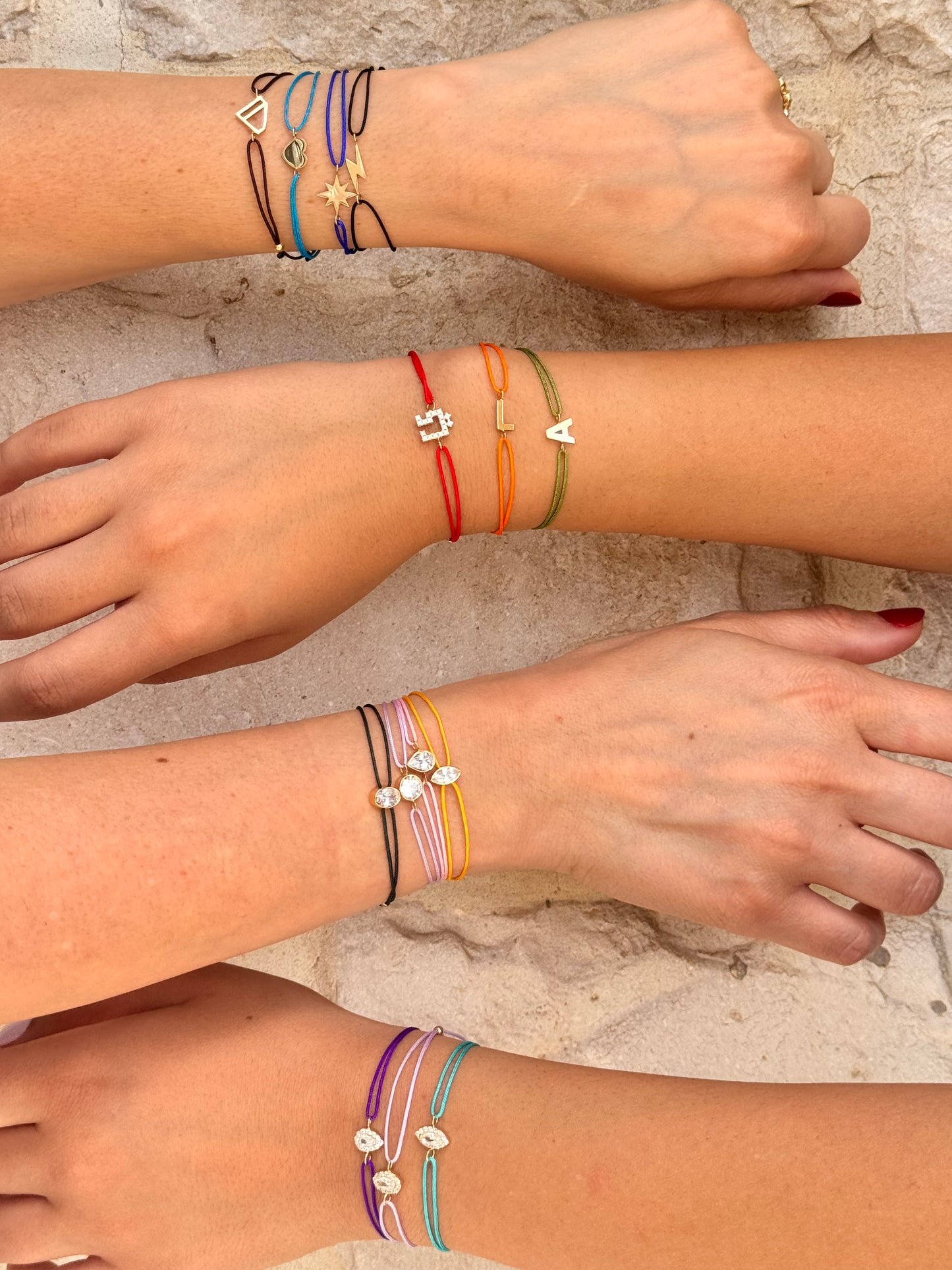 Letter/Shape Thread Bracelet