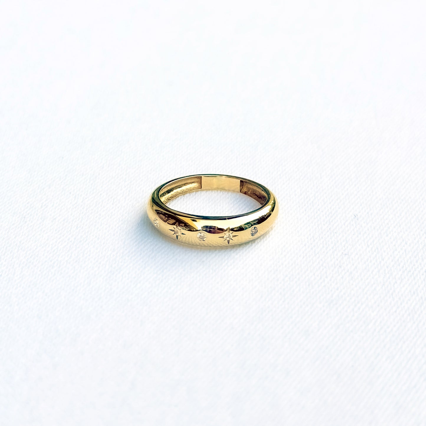 Stars and Stones Dome Ring