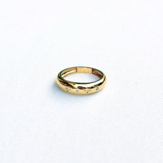Stars and Stones Dome Ring