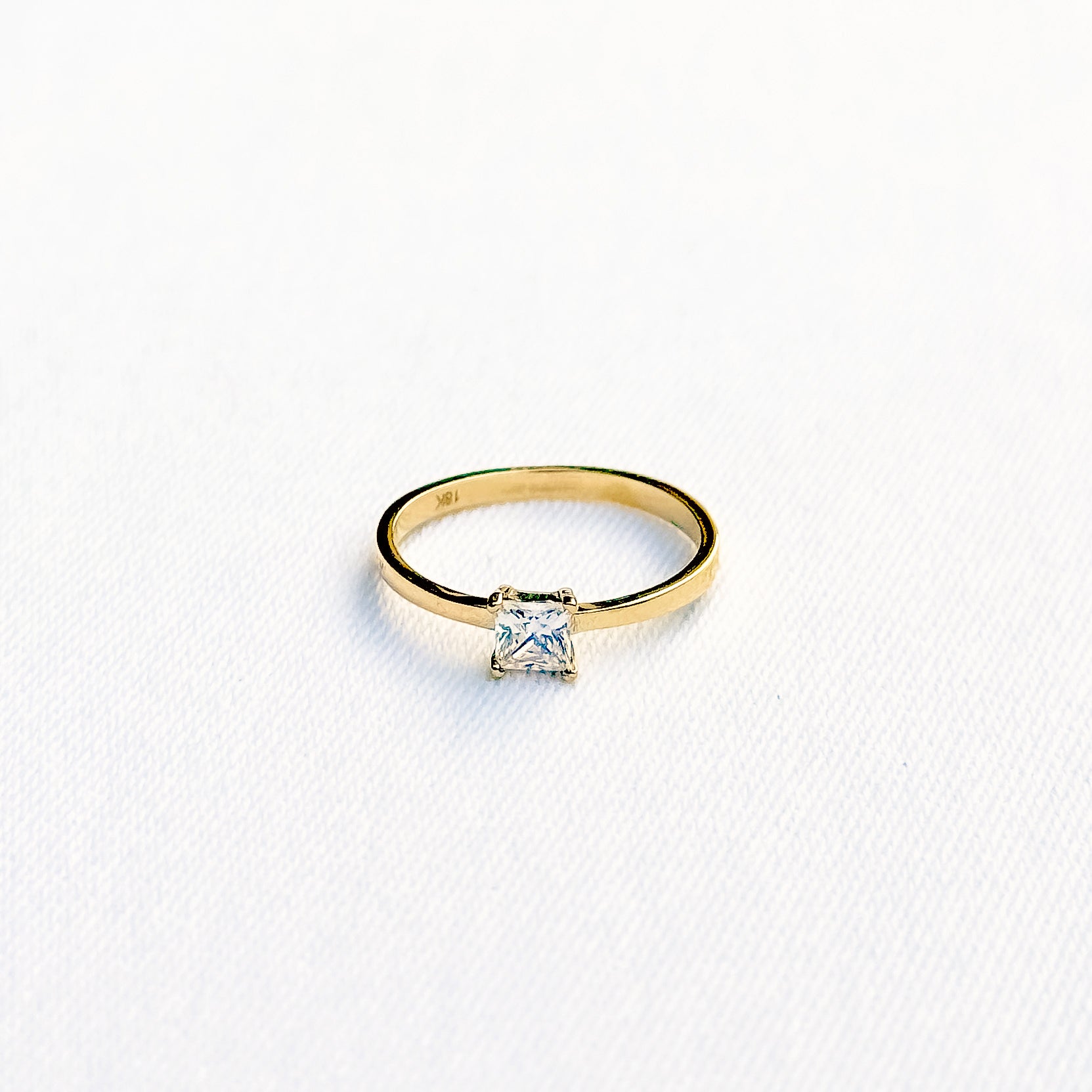 Princess Cut Stone Ring