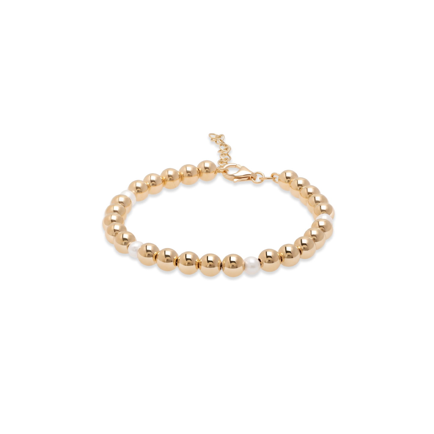 Pearl & Gold Bead Bracelet