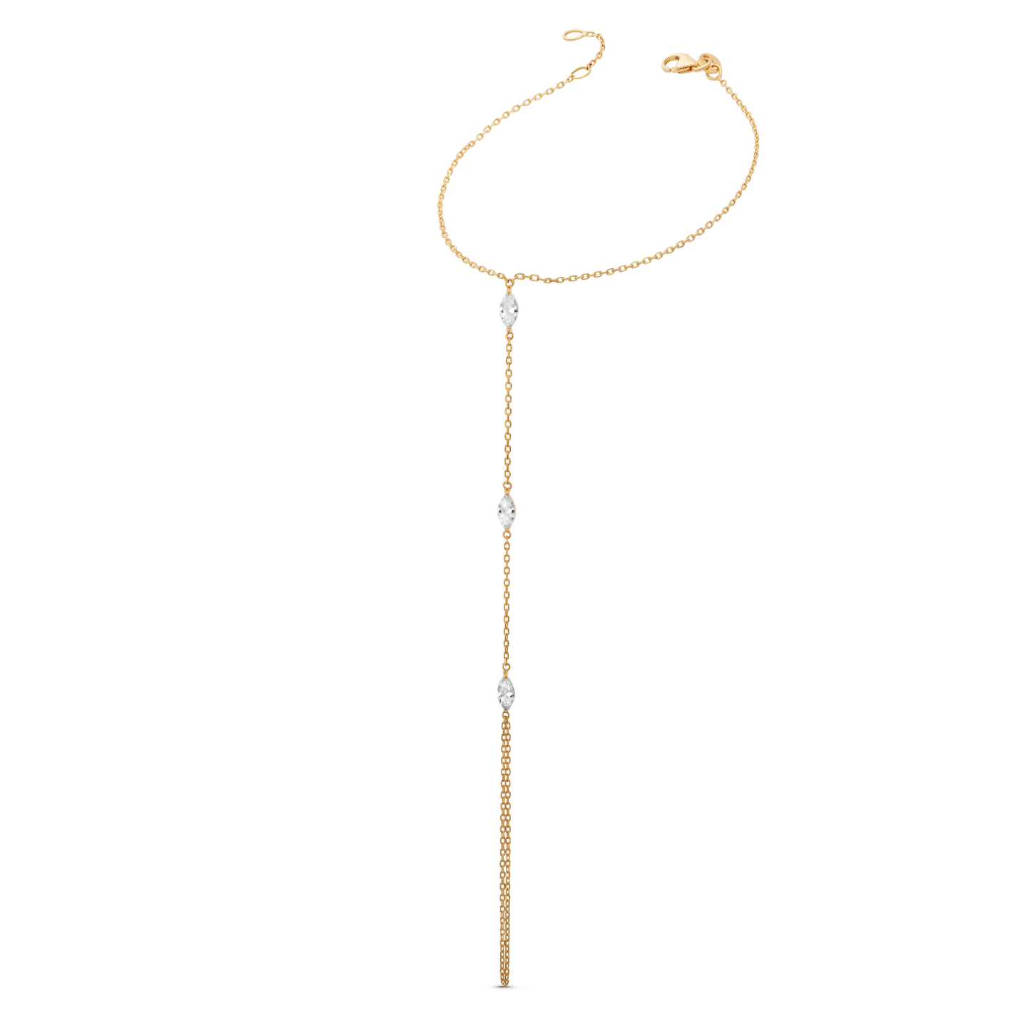Triple Marquise Stone Hand Chain