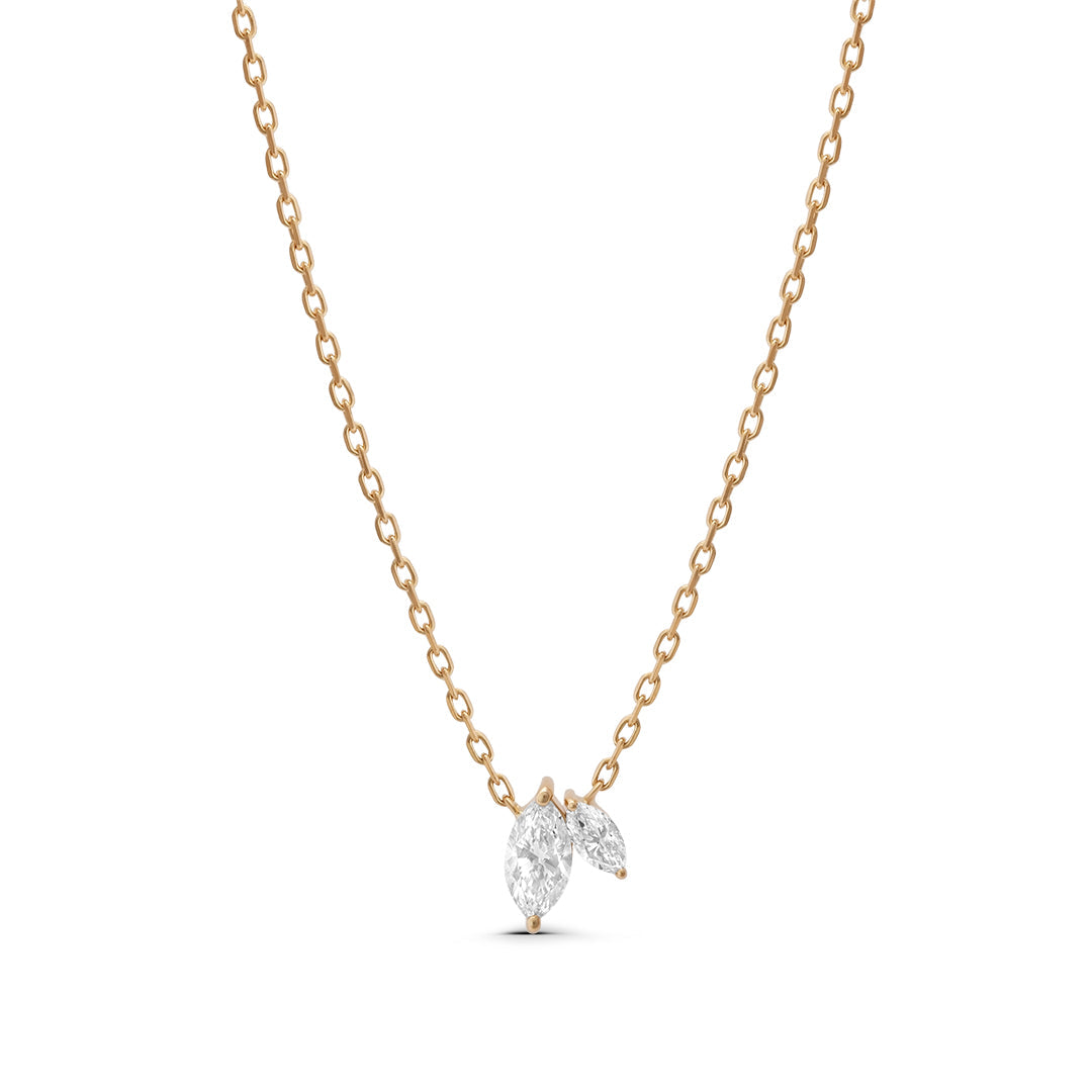 Lab Grown Diamond Leaf Necklace