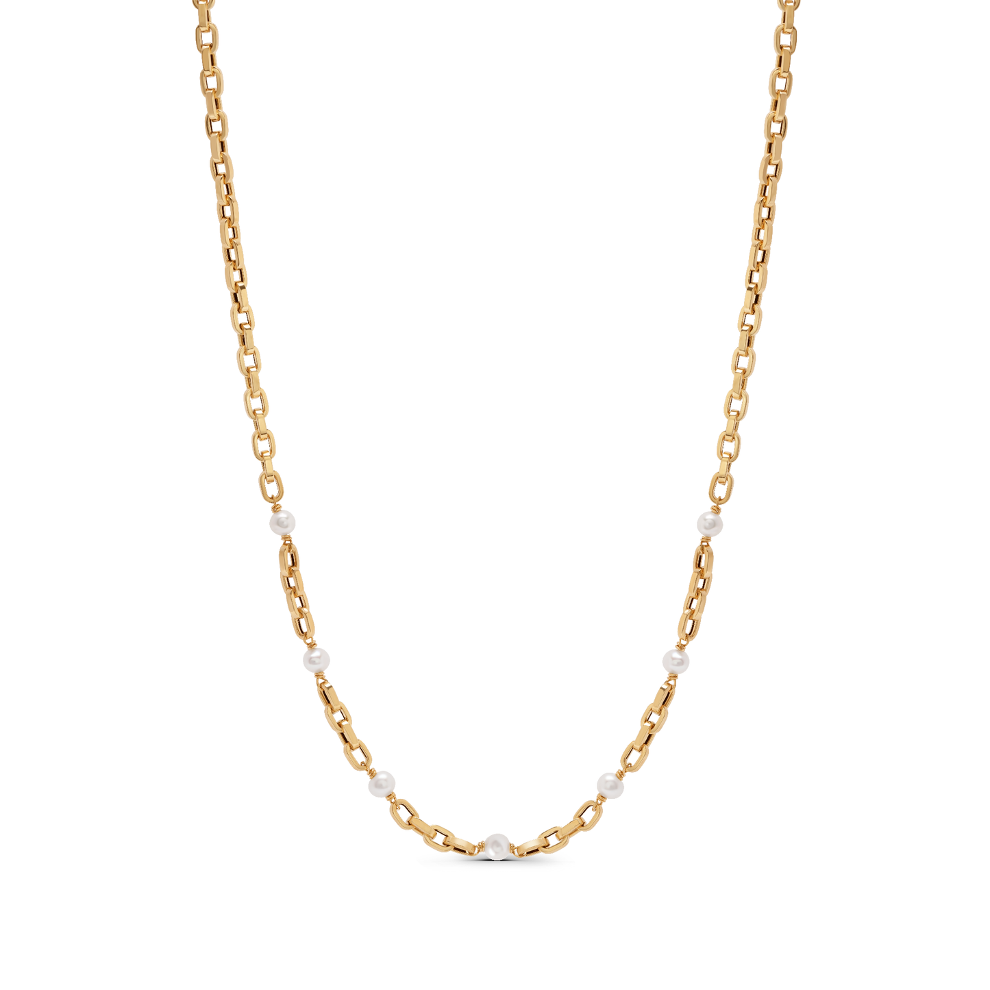 Pearl Anchor Chain Necklace