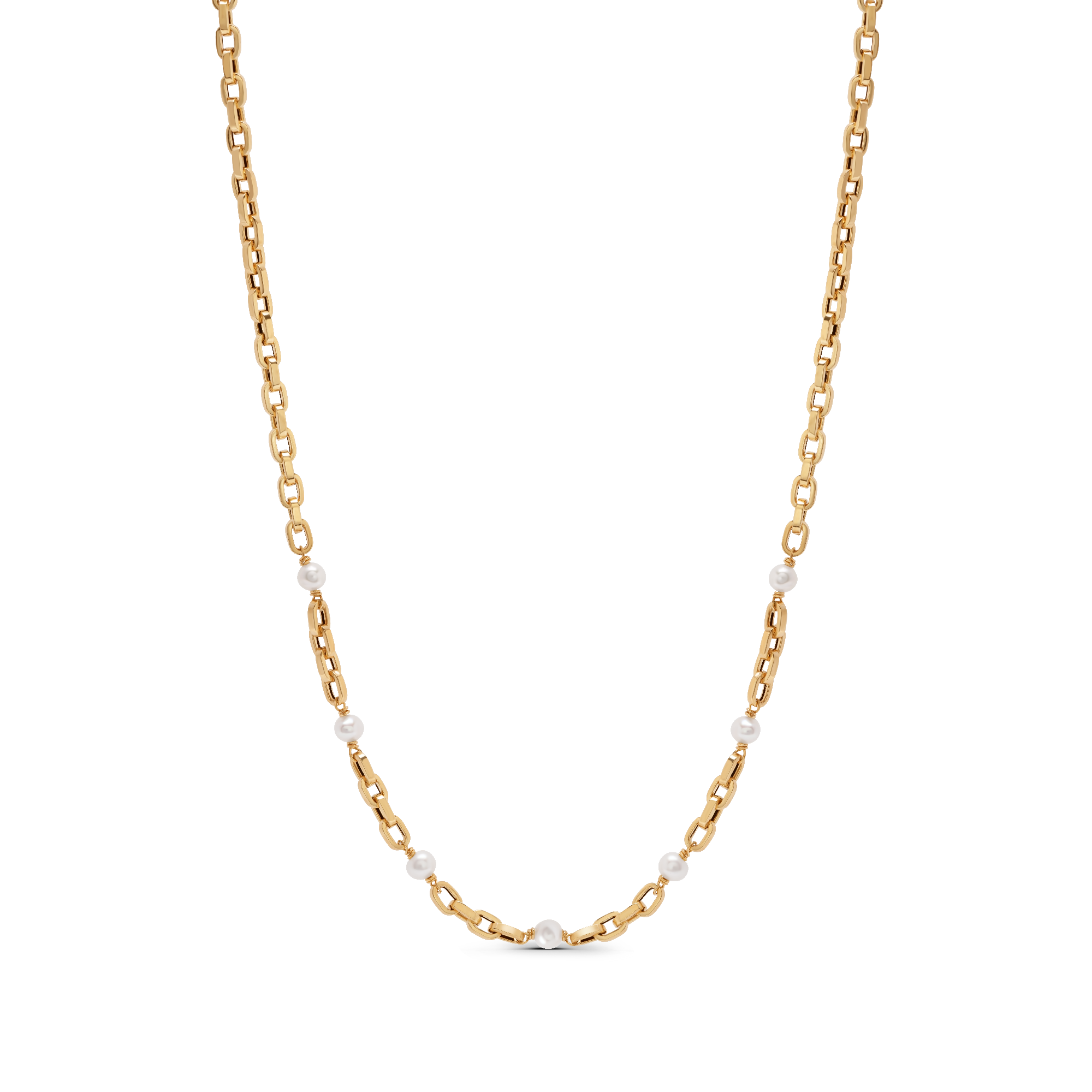 Pearl Anchor Chain Necklace
