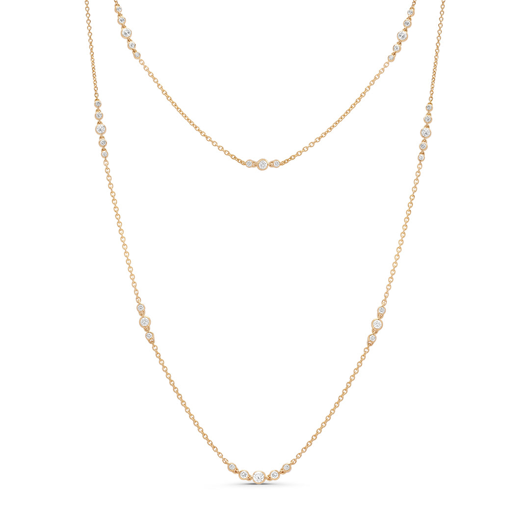 Long Round-Cut Lab Grown Necklace 2.0