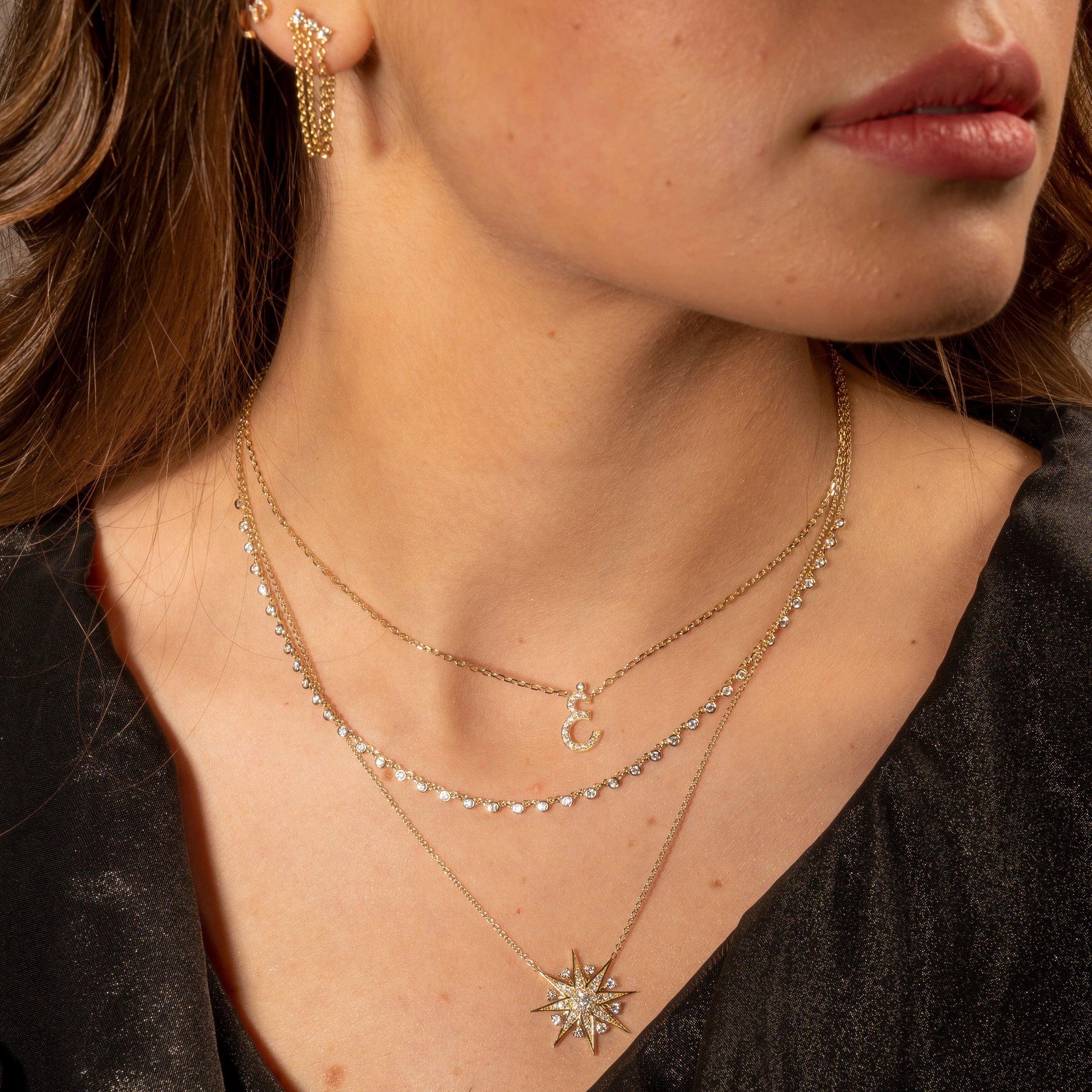 Diamond Letter Necklace