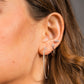 Diamond Round Cut Rectangle Hoops