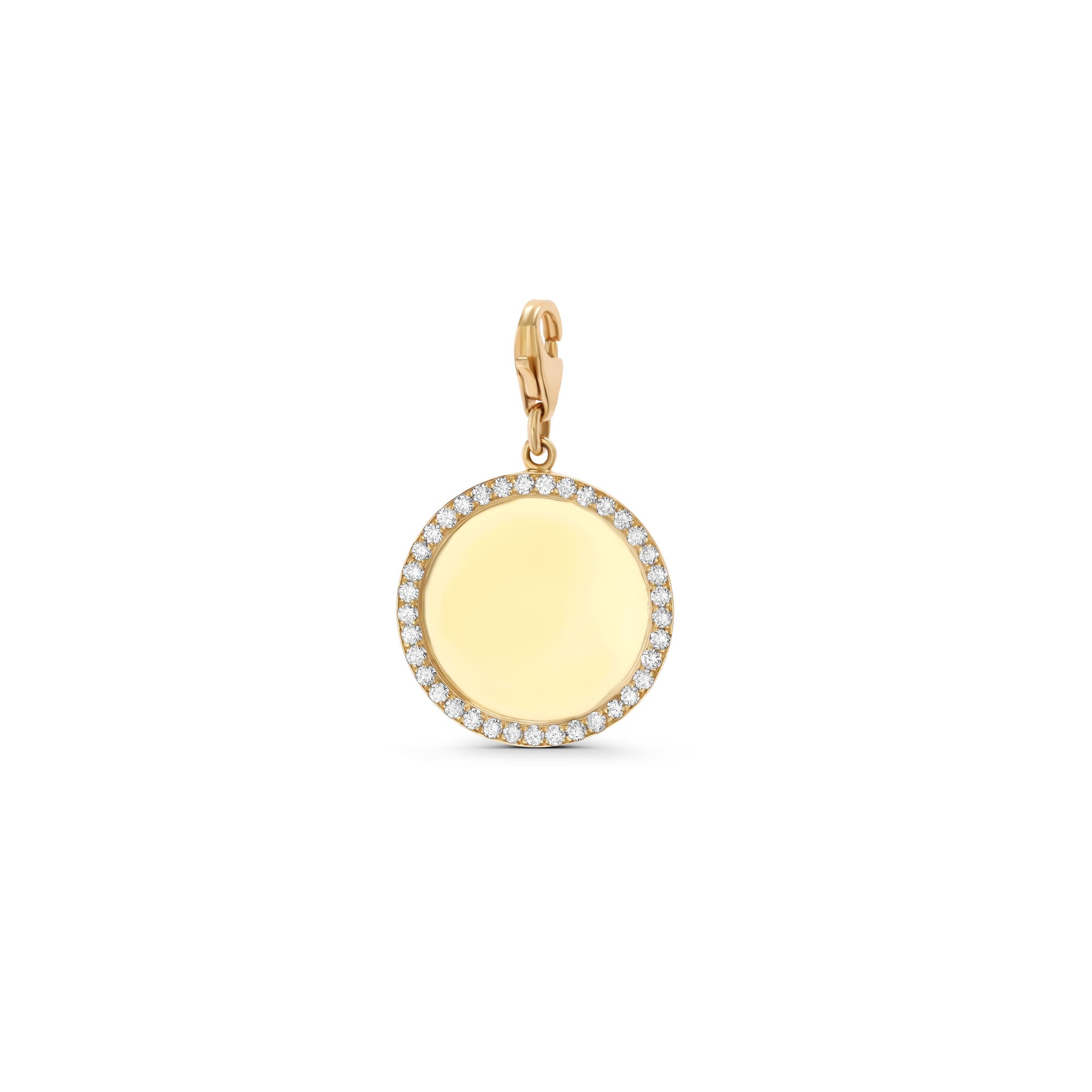 Diamonds Engraved Coin Charm