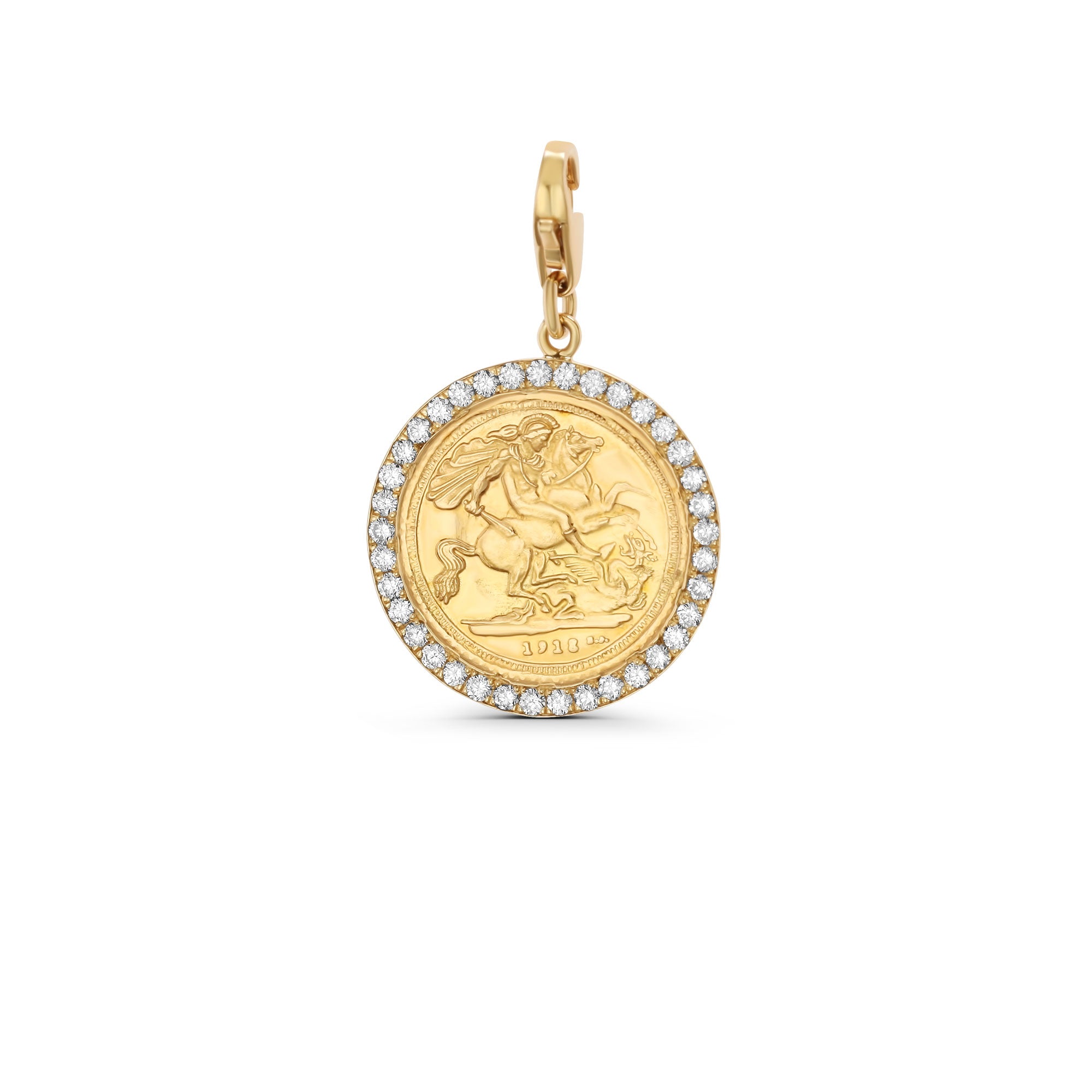 Diamonds Quarter Lira Charm