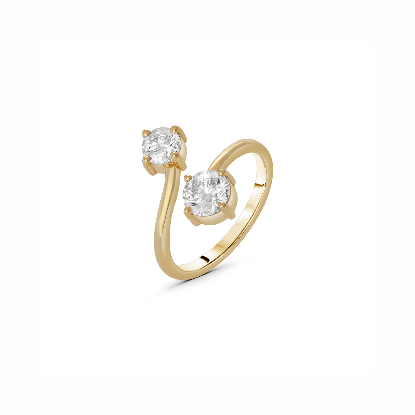 Lab Grown Diamond Double Round Stones Ring