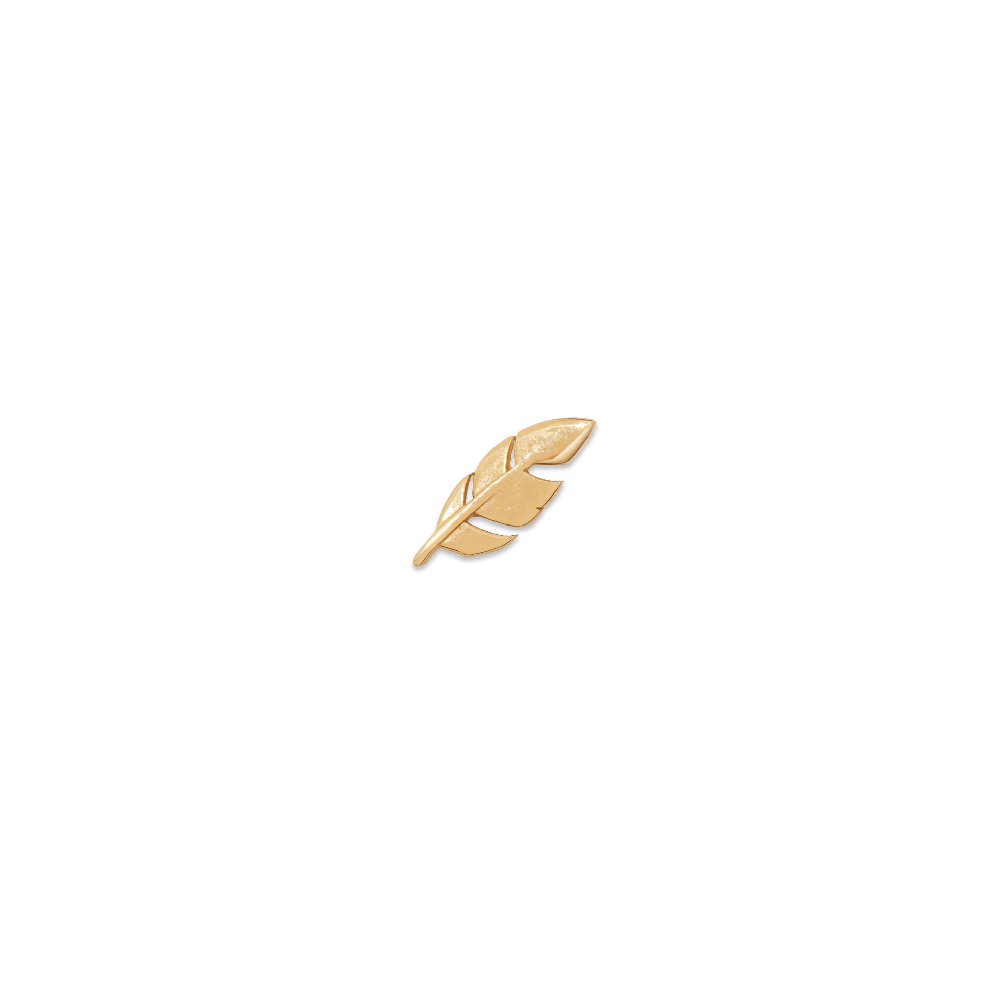 Feather Stud 2.0 | 18-karat gold.