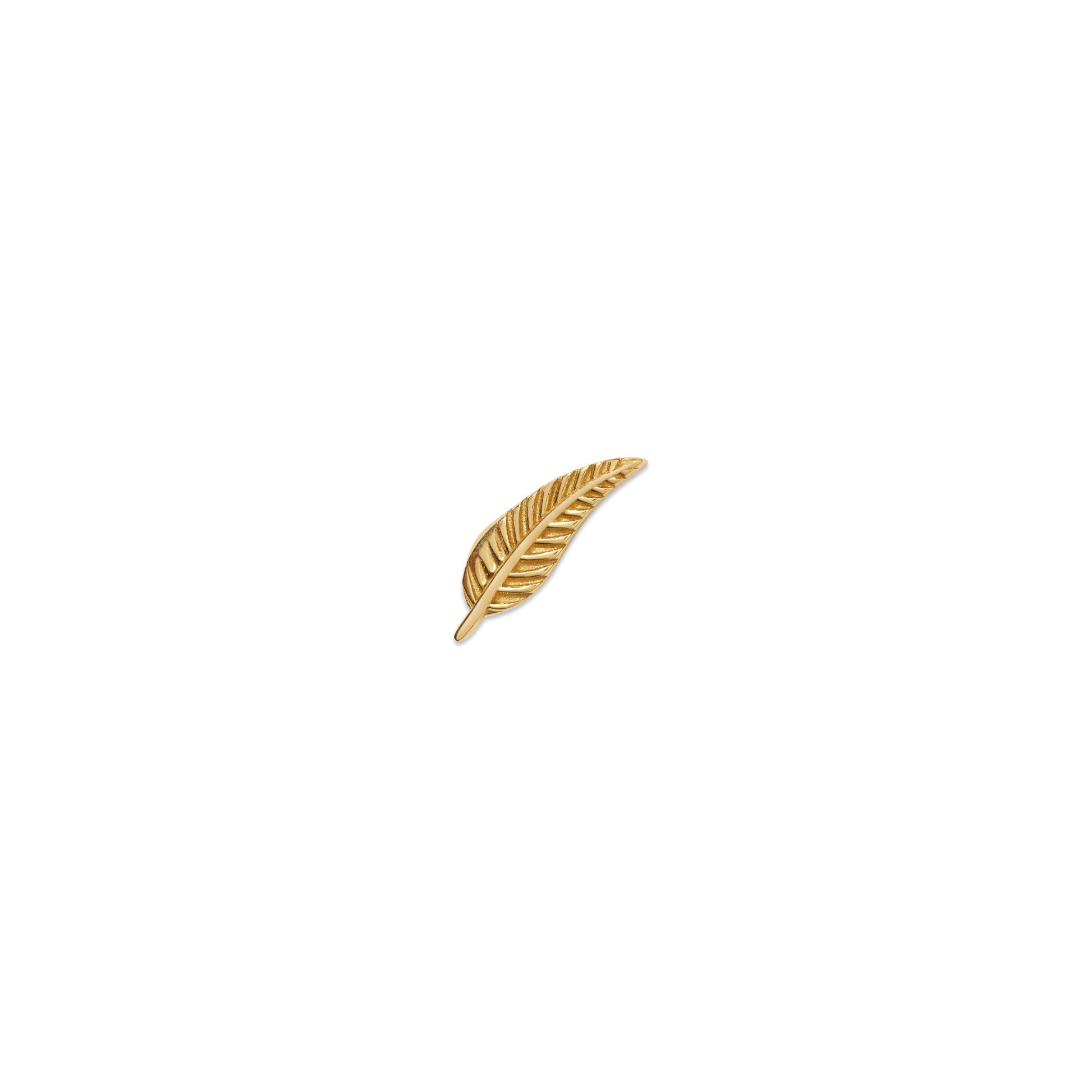 Feather Stud | 18-karat gold. Feather Stud | 18-karat gold.