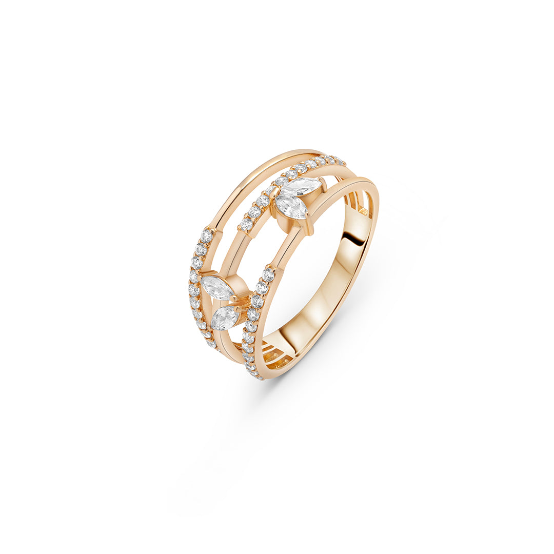Marquise Crossover Ring