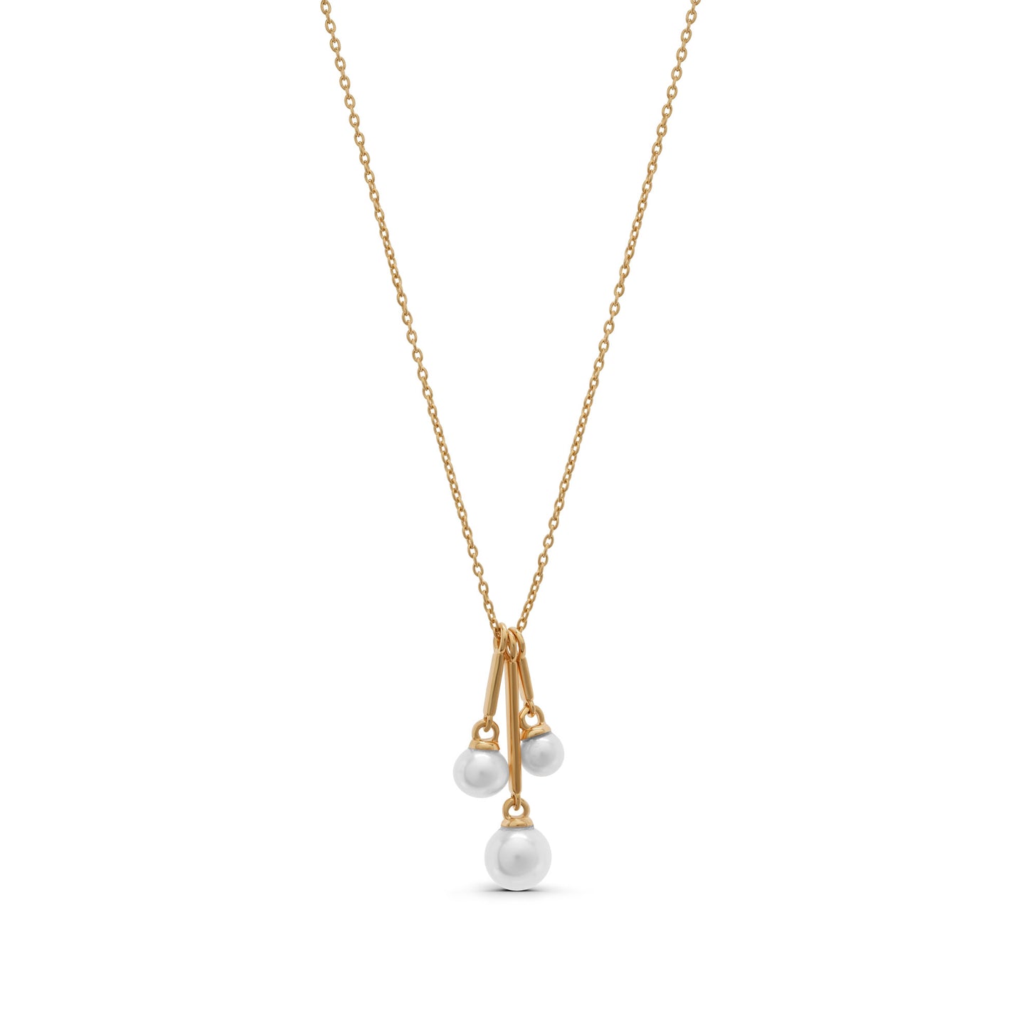 Trio Pearls Drop Necklace