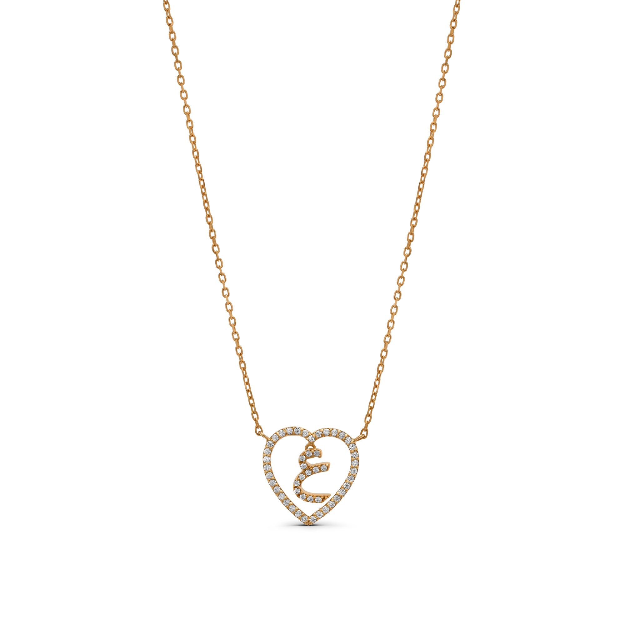 Letter in a Heart Necklace