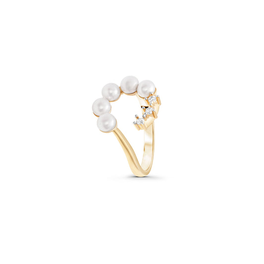 Crystal Pearl Ring