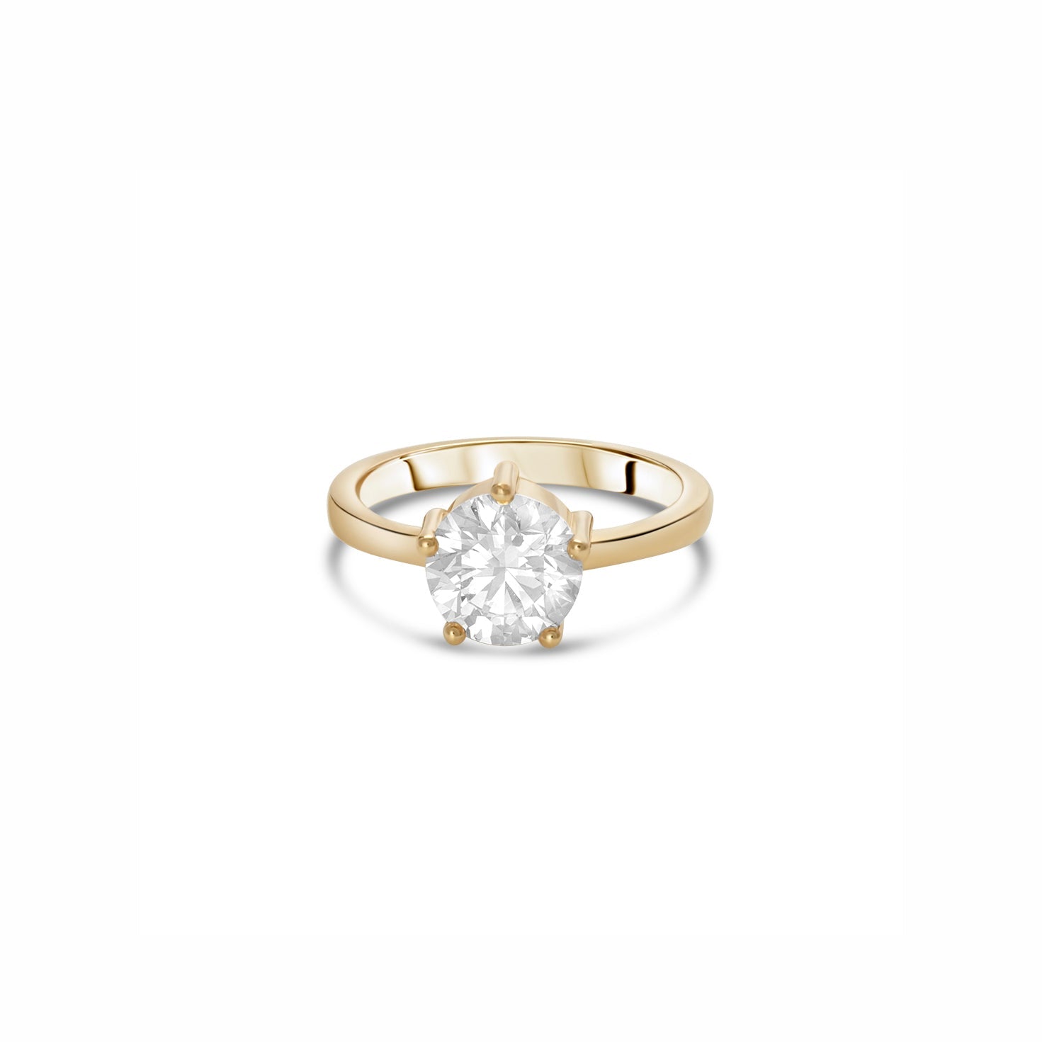 Lab Grown Diamond Round-Cut Single Stone Ring