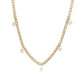 Pear Stone Drop Bold Chain Necklace