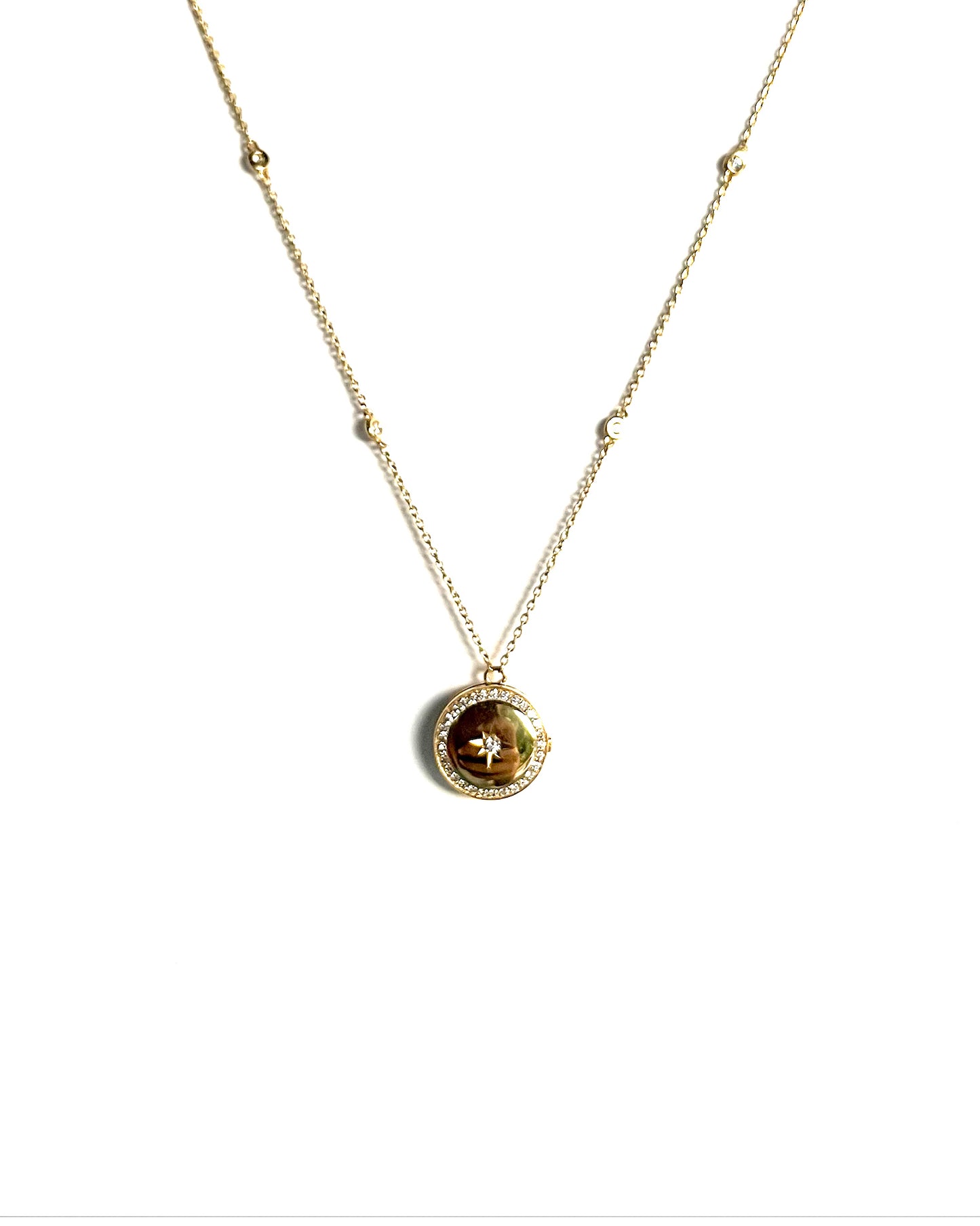 Starburst Locket Necklace