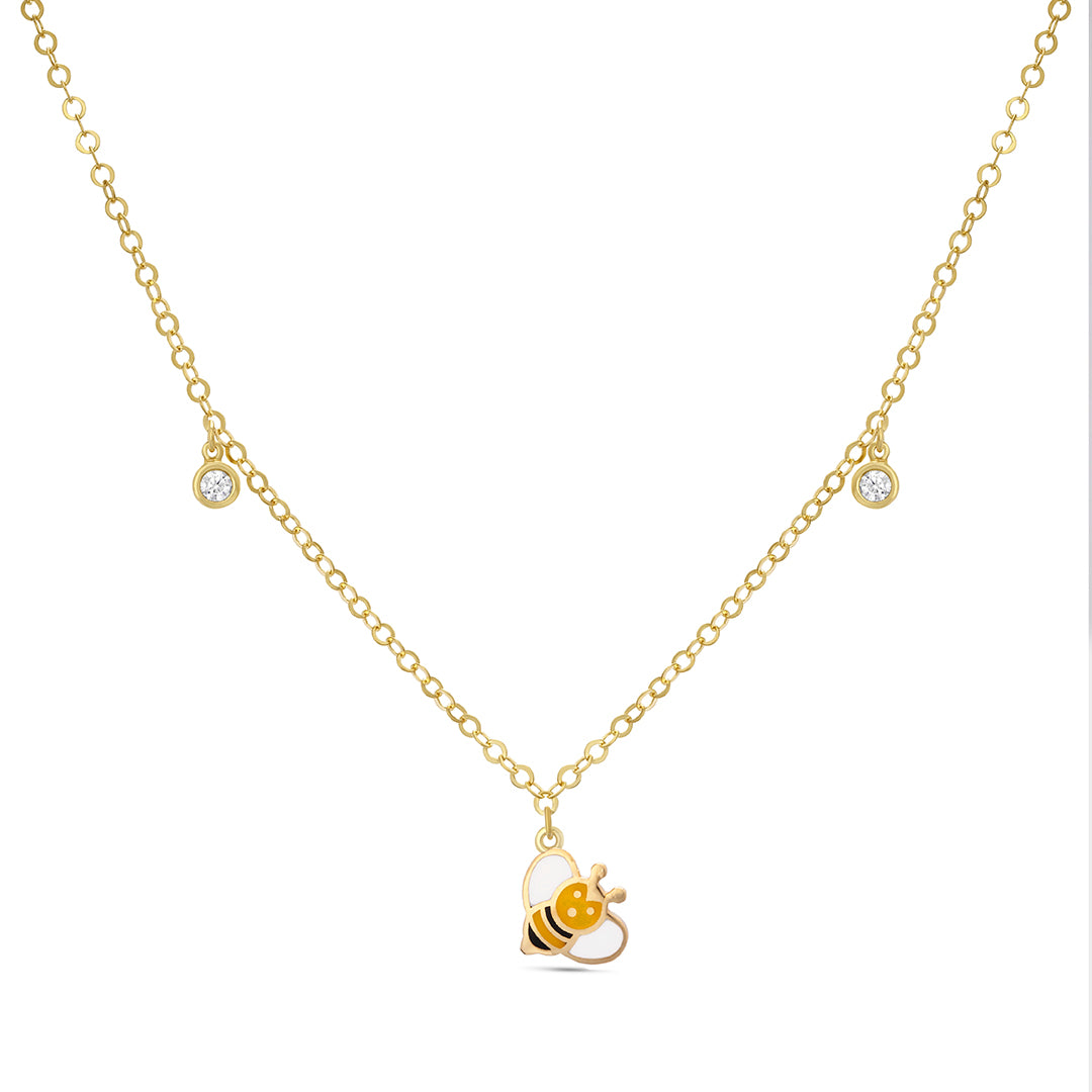 Kids Shape with Two Drop Stones Necklace