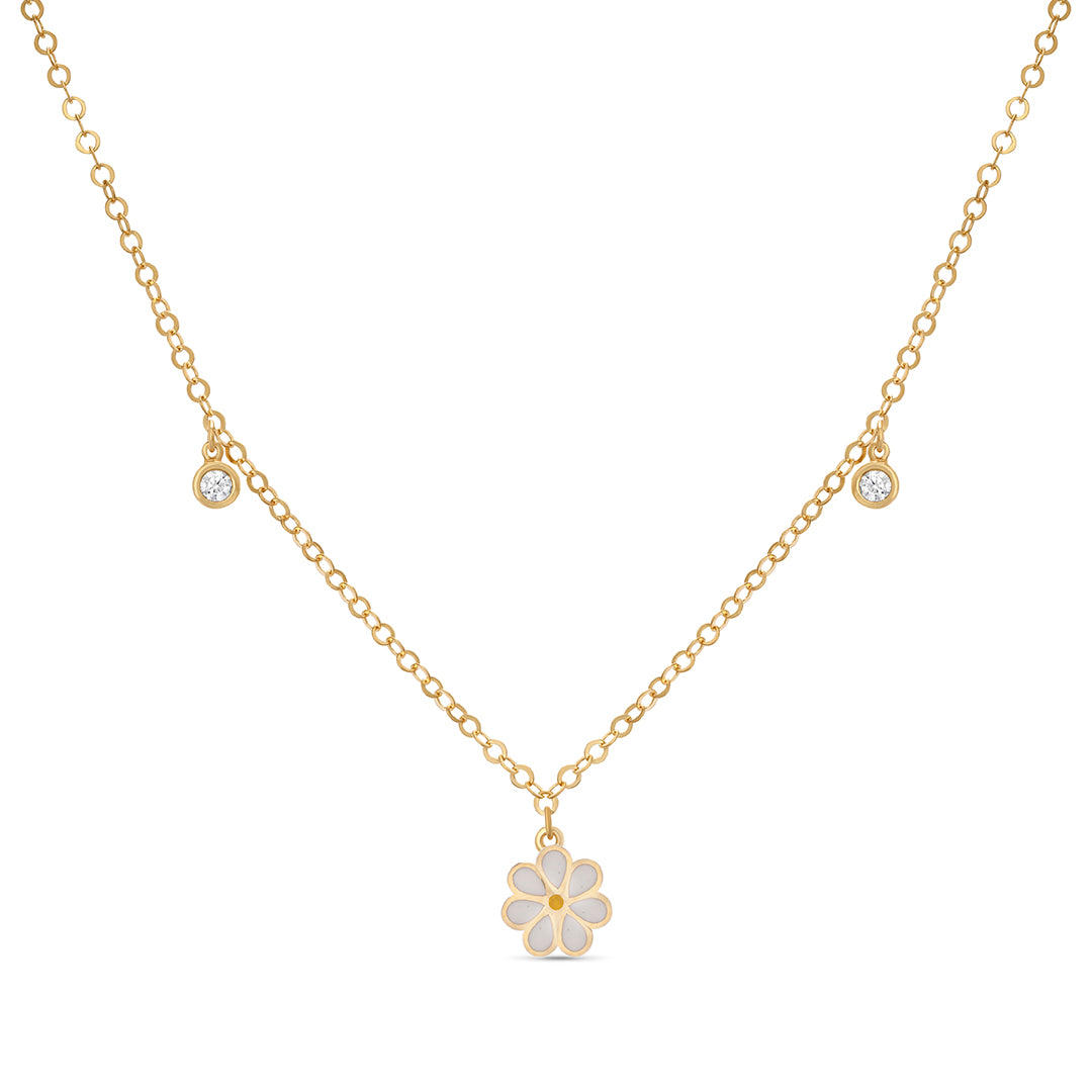 Kids Shape with Two Drop Stones Necklace