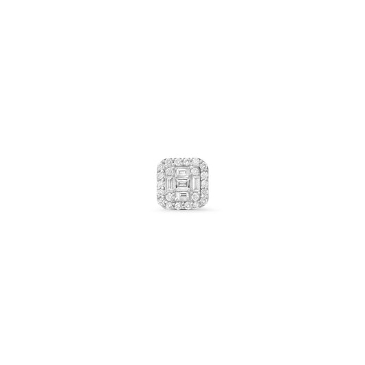 Diamond Invisible Square Stud