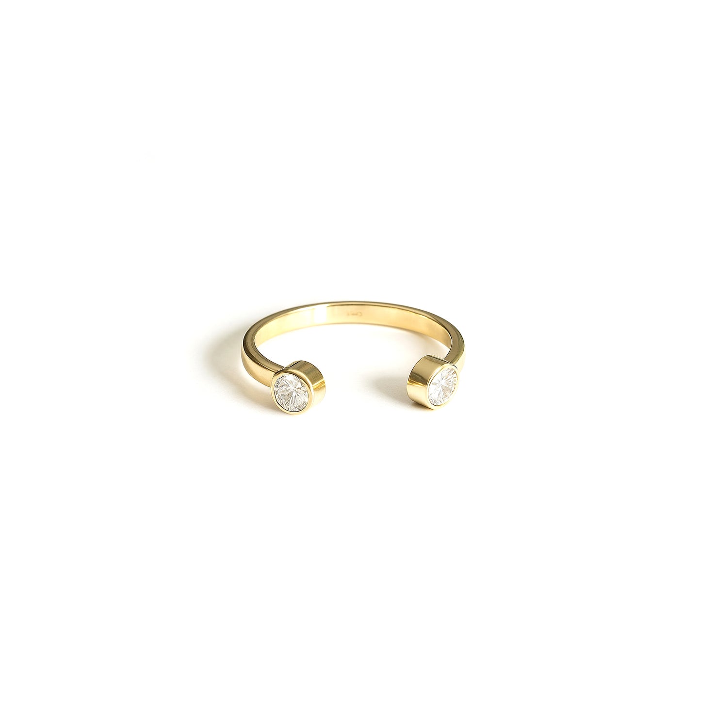 Double Stone Open Ring