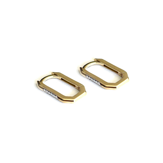 Studded Rectangle Hoops