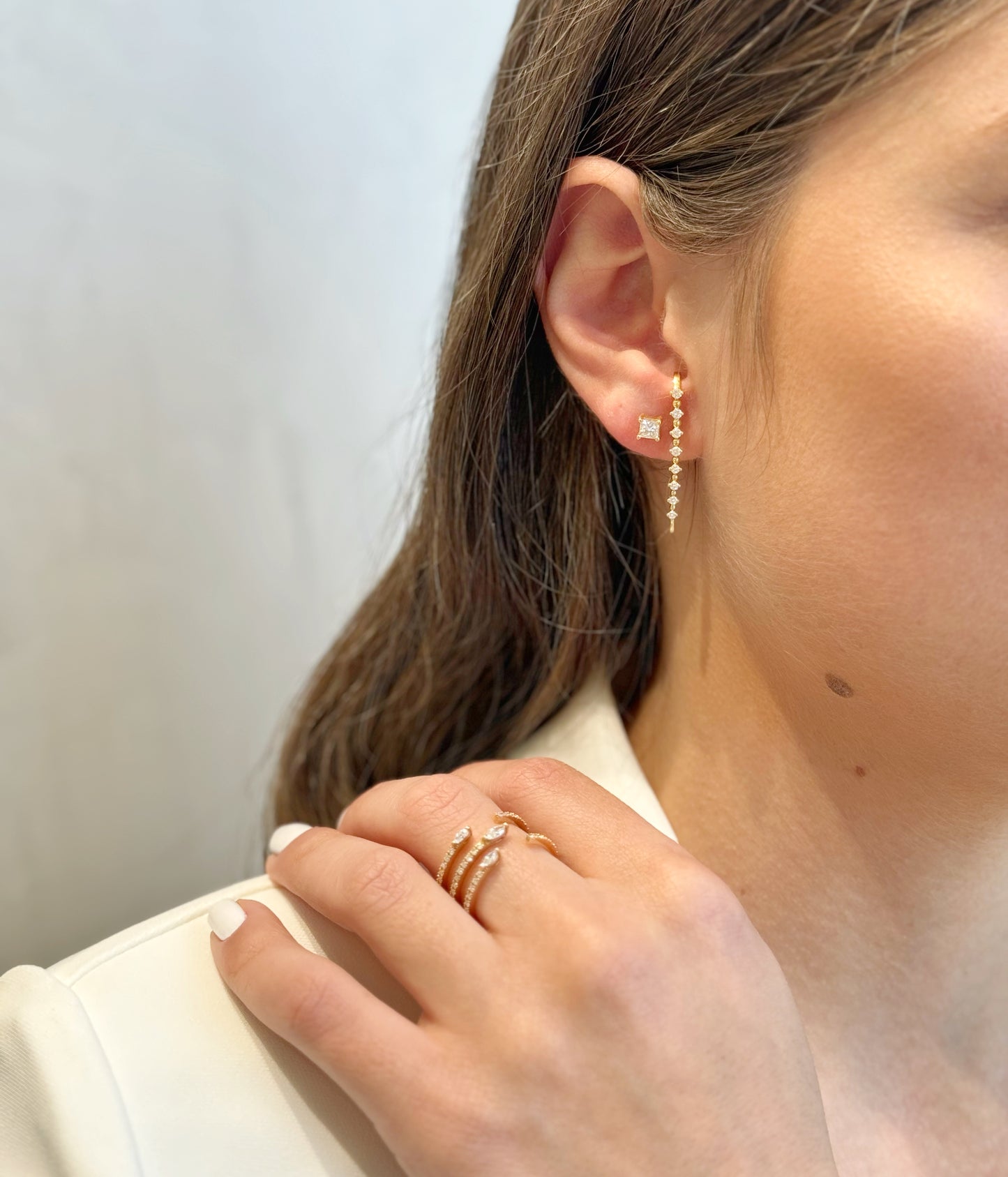 Diamond Square Stud