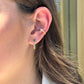 Emerald Pear Cut Rectangle Hoops
