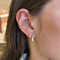 Diamond Baguette Line Drop Stud